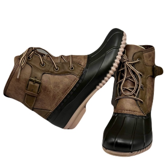 Madden Girl Lacee Duck Boots Women's Waterproof Winter Outdoor Plaid Lined 8M - Picture 4 of 12